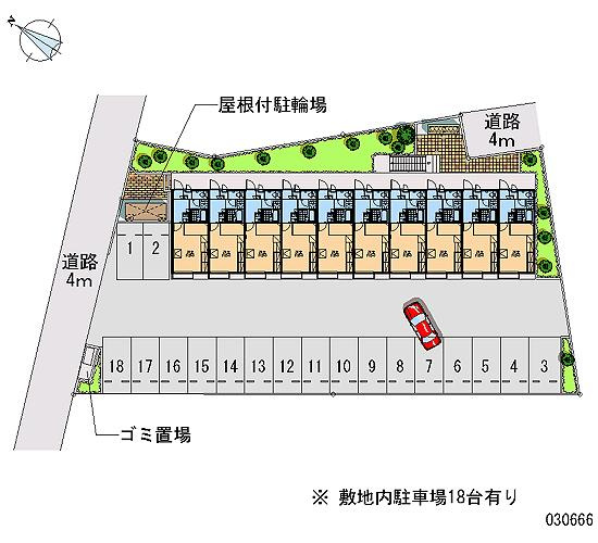 レオパレス牛久シンエイの駐車場