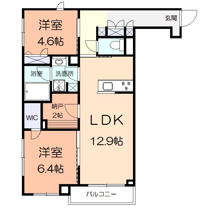 グリーンドエルⅡの間取り