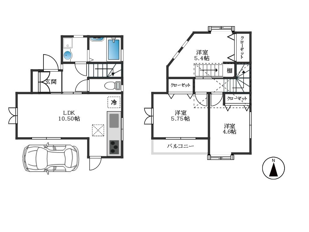新座市石神2丁目 中古戸建ての画像