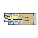 【間取り】 | 8.2帖の広々とした1Kです