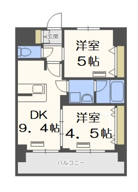 【間取り】 | エステムプラザ難波WESTⅡプレディア