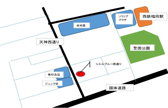 シエルブルー西通りの地図|シエルブルー西通り　地図