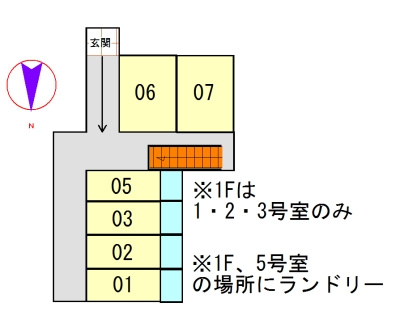 レディースハイツ西ノ京の区画図