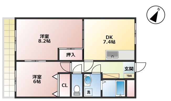 【間取り】 | スカイハウスフジⅠ