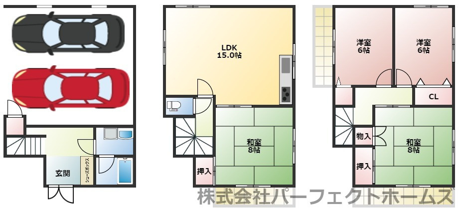 藤田町中古戸建　の間取り