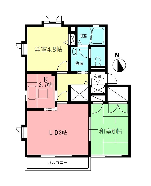 グランパルクAの間取り