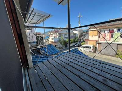 【バルコニー】 | 東太子貸家 | 落ち着いた雰囲気の広い押し入れ付きです