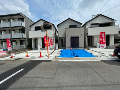 【外観】 | 守山区高島町21-1期　全5棟　1号棟＜仲介手数料無料＞白沢小・守山北中　新築一戸建て | 〈内覧予約キャンペーン実施中！〉マックスバリュde住まい相談までご連絡下さい。