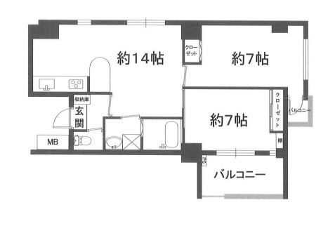 【間取り】 | ヒルズ扇町