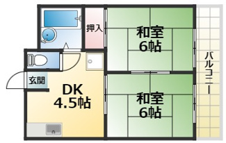 【間取り】 | ドミール厨子奥