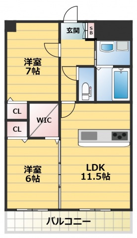 エーデル深江橋の間取り