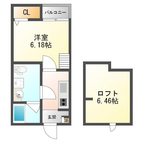 アクセル三津屋北の間取り|天井が高いのが特徴です。