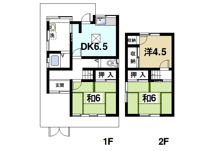 大西一戸建（408）の間取り