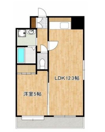 熊本市中央区本荘６丁目の賃貸マンションの間取り