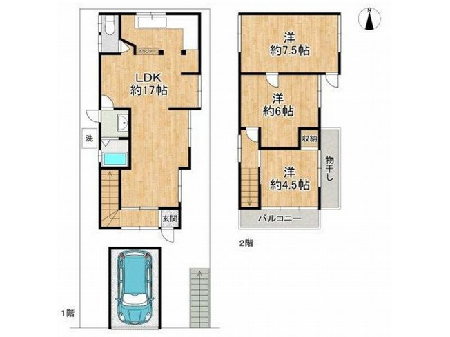 【間取り】 | 山科区四ノ宮小金塚　中古戸建
