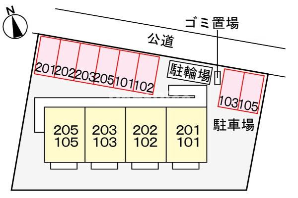 ファミール桂の区画図