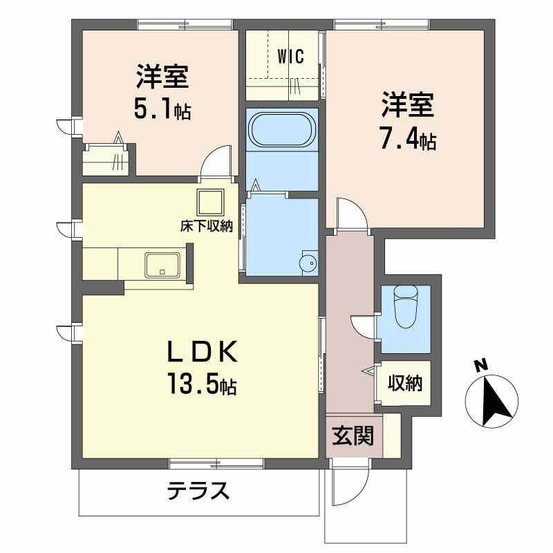 ＭＡＳＴ　ＣＯＵＲＴ秋葉Ⅱの間取り