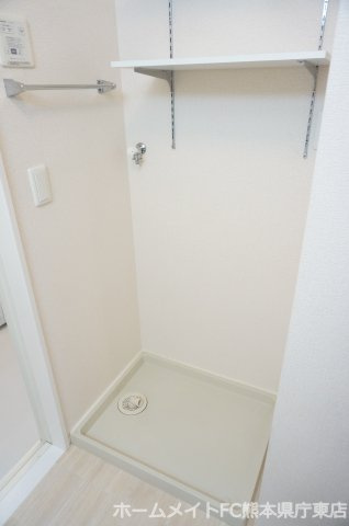 熊本市中央区保田窪１丁目のアパートの洗面所