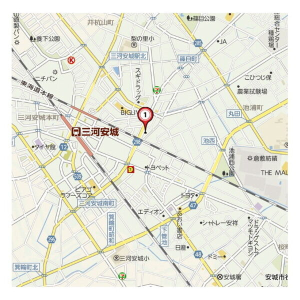 アンプルール リーブル 神楽山　　刈谷市近郊の賃貸ならクラスホーム刈谷店の地図