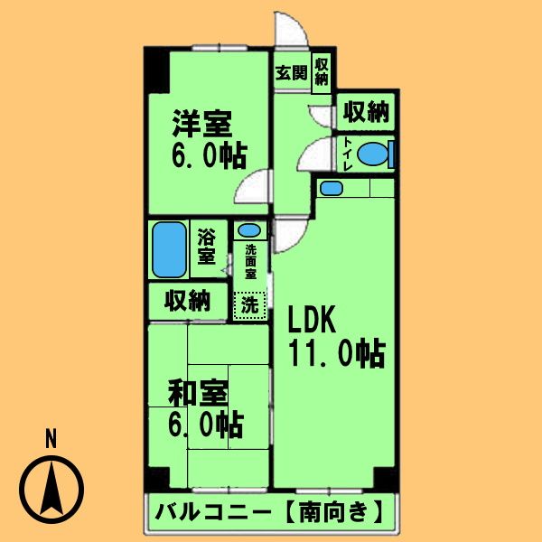 はやしビジデンスの間取り