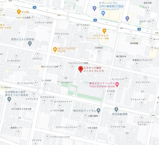 エクセリア東京イーストプレイスの地図