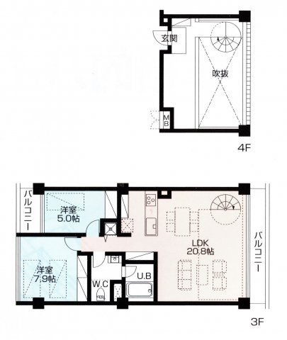 【間取り】 | F COURT | 2LDKの間取りです