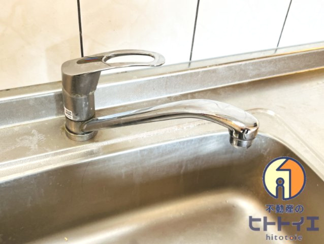 エバーグリーン国武のキッチン|温度調整がしやすいシングルレバータイプの蛇口です♪