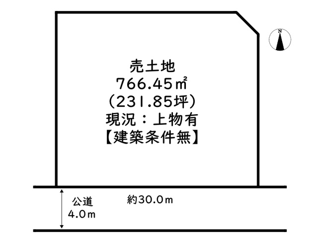 【土地図】 | 売土地　兵庫県姫路市継（建築条件無し・上物有）
