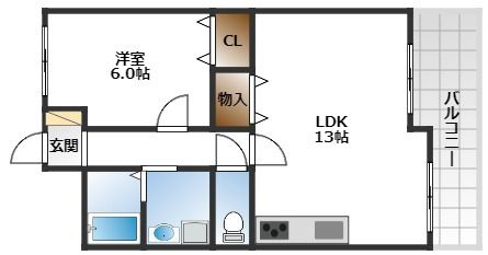 【間取り】 | 緑地ロイヤルハイツ