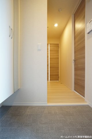 熊本市東区上南部２丁目のアパートの玄関