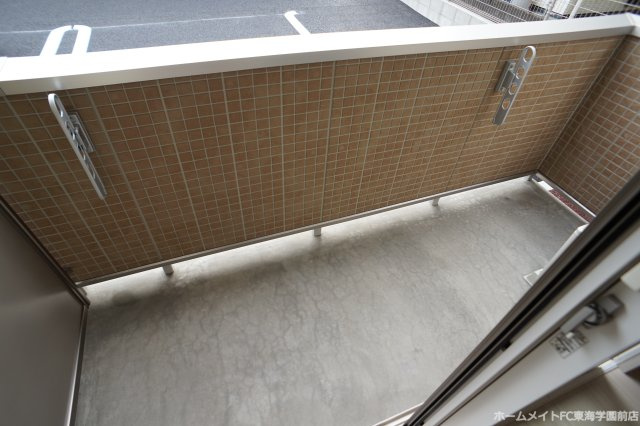 熊本市東区上南部２丁目のアパートのバルコニー