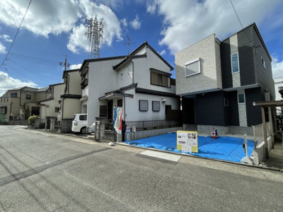 【前面道路含む現地写真】 | 守山区新守西1期 全1棟 1号棟＜仲介手数料無料＞二城小・守山西中　新築一戸建て | 〈内覧予約キャンペーン実施中！〉マックスバリュde住まい相談までご連絡下さい。