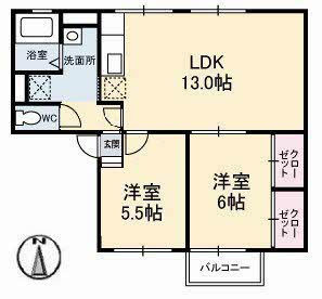 シティハイムソファレの間取り