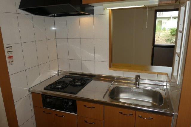 ミサオエンジェルのキッチン|２口ガスコンロ付きシステムキッチン