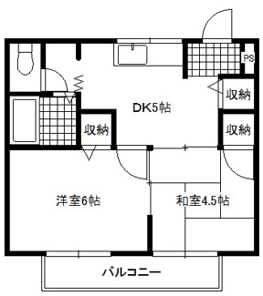 【間取り】 | リベルテ水戸島