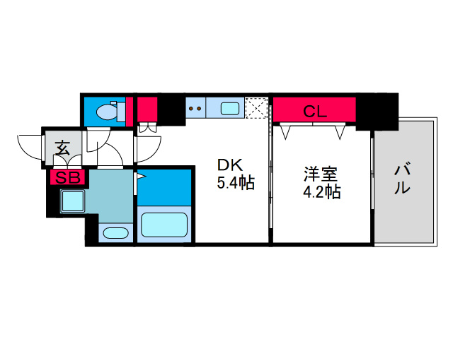 メルディア大正D.C.の間取り