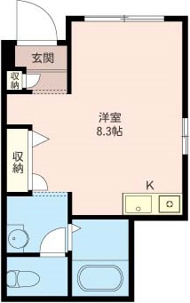 ポナール.シャトレ.Ｔ.Ｍ.の間取り|洋室は広々8.3帖♪
