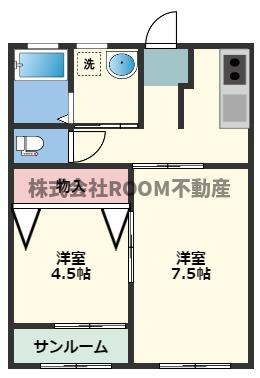 ソレイユ郡元の間取り