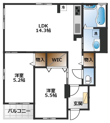 【間取り】 | 北桜塚レジデンス