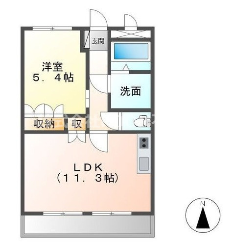 サンハイツ・祝吉の間取り