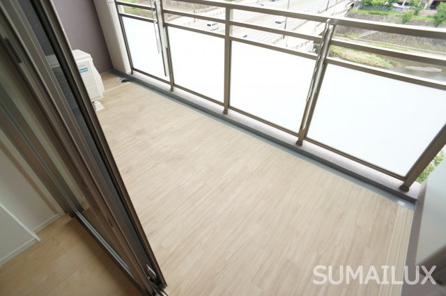 熊本市中央区水道町の賃貸マンションのバルコニー