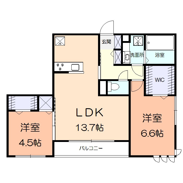 フローラ高田の間取り