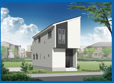 【外観パース】 | 南区明治 全2棟 ＜仲介手数料無料＞明治小・明豊中 新築一戸建て