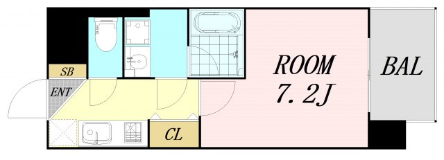 BROAD 新うめきたRESIDENCE　仲介手数料無料の間取り