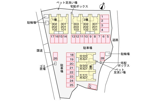 プラシードヒルズⅢの区画図