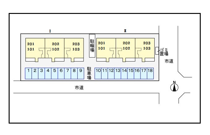 なの花Ⅰの駐車場|駐車場