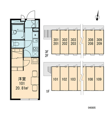 【区画図】 | ピーチハイツ 