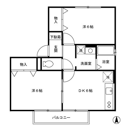 【間取り】 | プルニエK