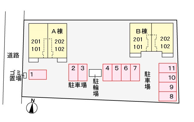 ノールフランBの区画図