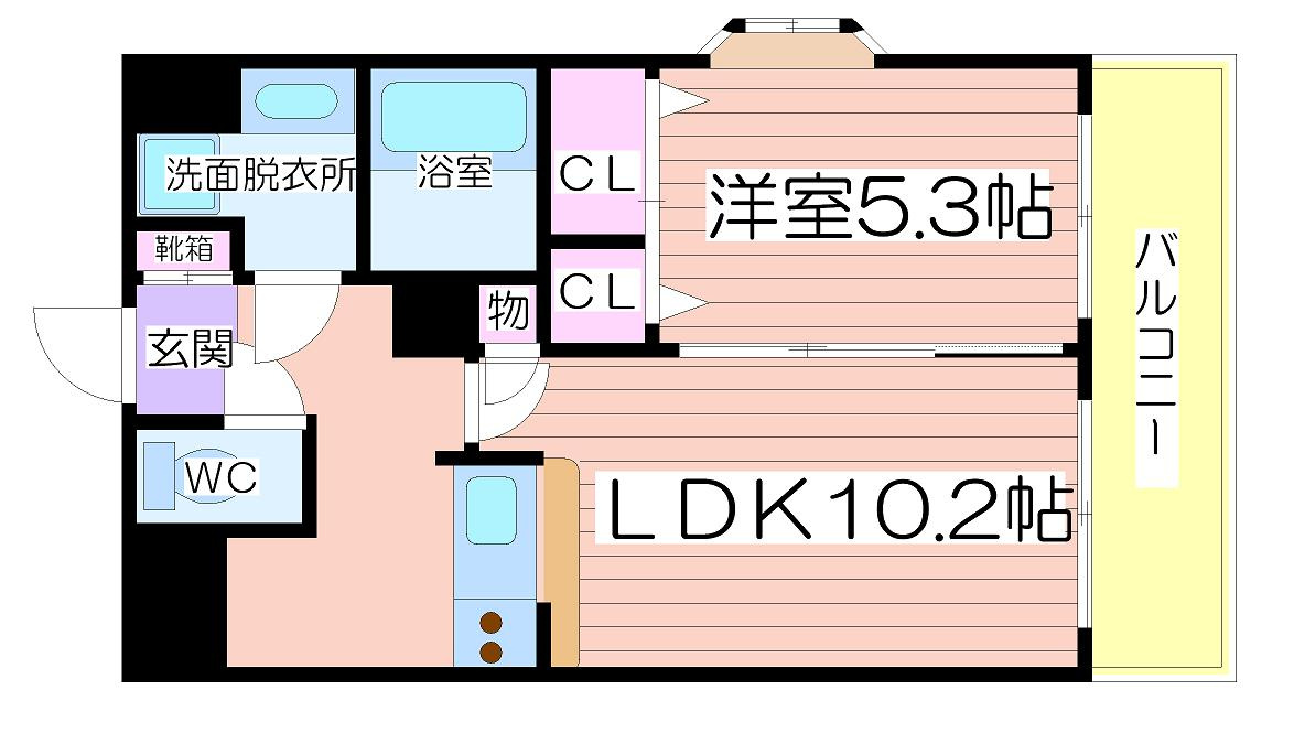 ラムール難波西の間取り